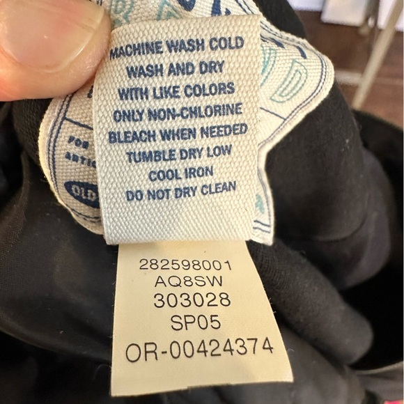 Old navy windbreaker top Vintage Windbreakers anorak black - Picture 14 of 15